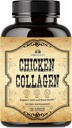 Capsulas de colágeno HERBALICIOUS – Suplemento de colágeno para soporte conjunto, piel y hueso – Péptidos de colágeno hidrolizado de bono de pollo Broth – no GMO, anti- envejecimiento – 120 cápsulas