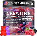 Cretina Gummies Complejo 8000mg para Hombres y Mujeres Creatina Monohydrate Gummy con BCAA Taurina para la fuerza muscular y el agua de la energía Sugar gratis Pre-Workout Suplemento - 120 Gummies