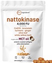 Micro Ingredients Nattokinase 240 Softgels, 200mg (4,000 FU) Per Serving | 7-in-1 Ultra Absorption Cardiovascular Supplement with CoQ10, Bromelain, Turmeric, Ginger, Olive Leaf, & White Willow Bark