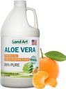 Pura Aloe Vera Gel Bebible - Tangerina Naranja Flavored - Cold-Processed Inner Filet - de hojas orgánicas frescas de Texas - para el alivio de acidez - Reflujo ácido - 64 fl oz