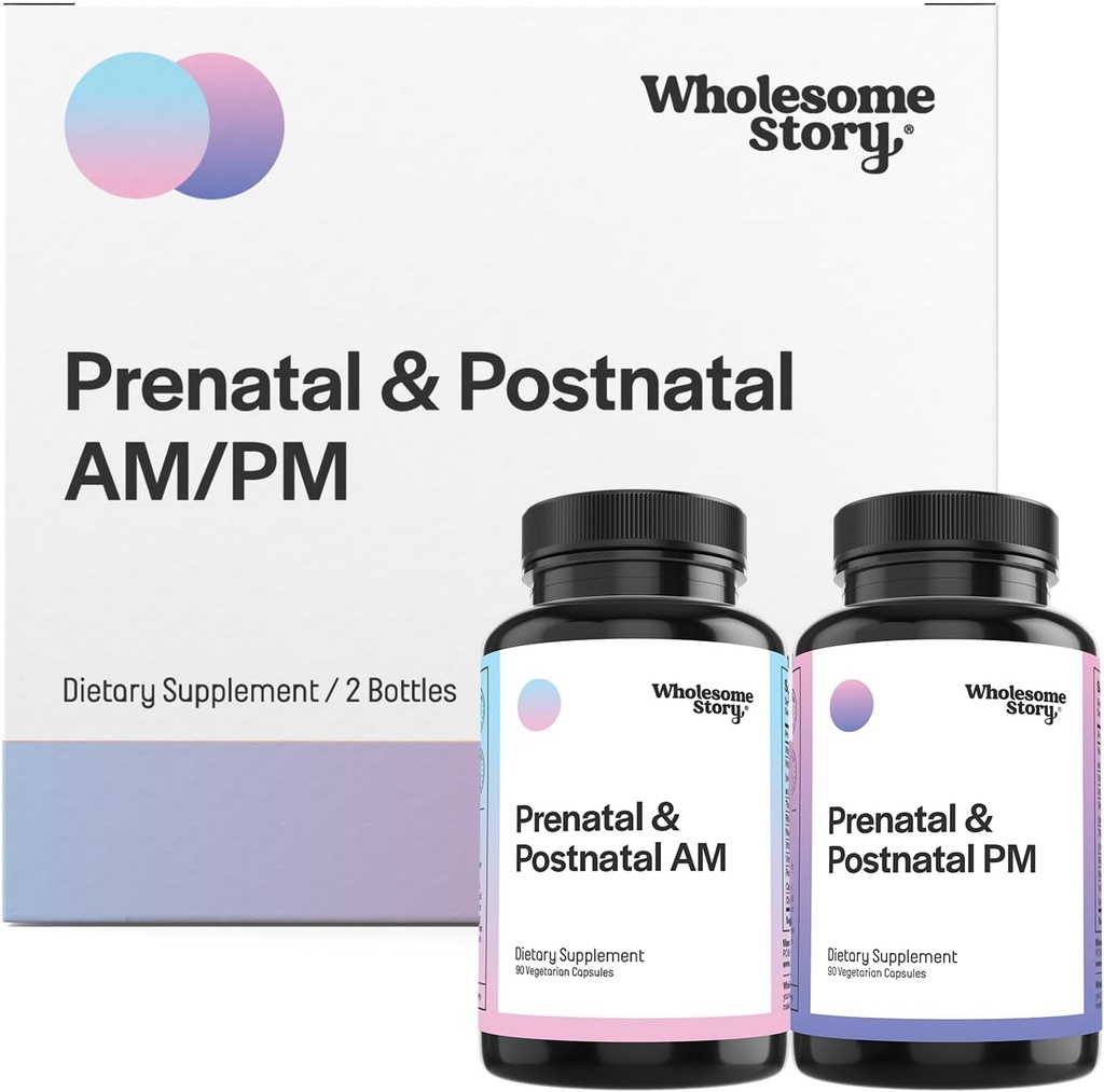 Vitaminas prenatales Biodisponibles Premium " Postnatales para Mujeres con DHA, Folate " Iron TENIDO 100% de Vitaminas Esenciales para el Embarazo " Lactantes para Mujeres TENIDO 2 Botellas Optimizadas AM " .