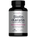 NeoCell Biotin Complex Hair, Skin & Nails | 90 Capsules | with BioActive Keratin Peptides and Alpha Lipoic Acid | Radiance-Infused Formula