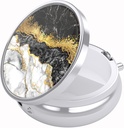 Nipichsha Pill Box, Small Pill Case for Purse & Pocket, Cute Travel Medicine Organizer, Portable Medicine Container Holder to Hold Vitamins, Medication, Fish Oil &amp; Supplements, Black Gold Marble