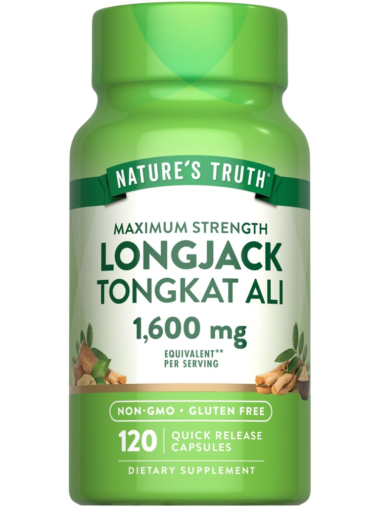 Nature's Truth Longjack Tongkat Ali | 120 Capsules | Max Strength Formula for Men | Non-GMO & Gluten Free Supplement