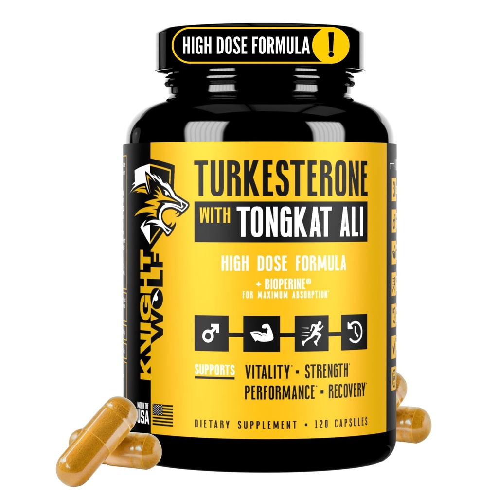Turkesterone 17,500mg [Max Potency] + BioPerine® for High Absorption Supplement with Tongkat Ali - Increase Lean Muscle Growth & Recovery, Drive & Stamina - USA Made & Non GMO - 120 V Capsules