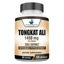 American Standard Supplements Tongkat Ali Extract 200:1 – 1450mg Per Serving with Black Pepper Fruit Extract – 120 Capsules, 60 Days Supply