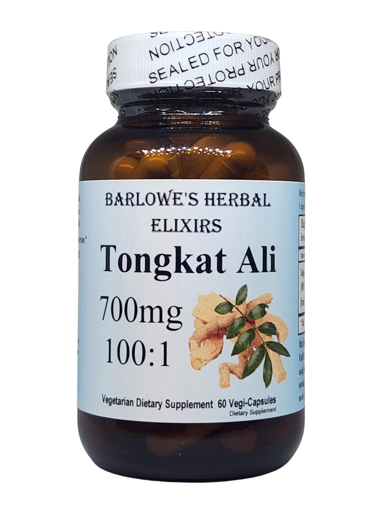 Tongkat Ali 100:1 Extract Powder 700mg - 60 Veggie Capsules, Supports Overall Health & Endurance - No Stearates, No Fillers, Glass-Bottled, Non-GMO, Gluten-Free, Third Party Tested