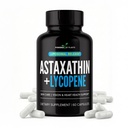 Liposomal Astaxanthin 24mg + Lycopene 50mg – 60 Capsules | Potent Antioxidant for Eye, Skin, Heart & Immune Support | Natural MicroAlgae + Carotenoids Complex | Superior Absorption | 2-Month Supply