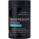 Sports Research® Magnesium Oxide 420mg with Coconut MCT Oil - Magnesium Supplement for Muscle, Nerve, and Bone Support* - Gluten-Free, Non-GMO - 90 Softgels