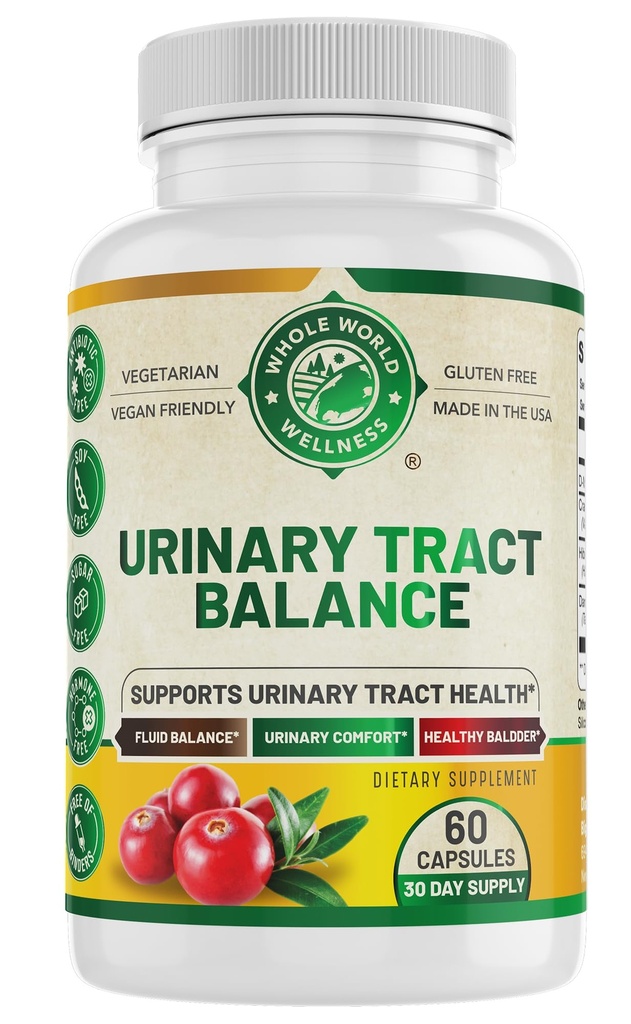 Urinary Tract Balance | Supports Urinary Comfort & Healthy Bladder | D-Mannose 1000mg, Hibiscus Extract, Dandelion Extract | Gluten Free, Soy Free, Vegan Friendly | 60 Capsules | Made in the USA.
