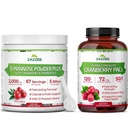 Urinary Tract Health Cleanse Bundle | Fast Acting Probiotic Cranberry D Mannose Powder plus Super Concentrated Proanthocyanidin Cranberry Extract Capsules for Women | Non-GMO Vegan & ISO Lab Tested
