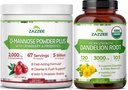 Zazzee Urinary Tract Cleanse & Detox Bundle | USDA Organic Dandelion Root Extract Capsules Plus D Mannose with Cranberry Probiotics for Women | Non-GMO Vegan & ISO Lab Tested