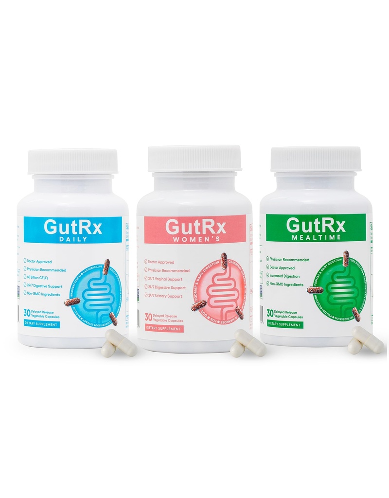 Daily Probiotics for Women & Men with Bifidobacterium Longum & Prebiotics + Probiotic for Women with Cranberry, D-Mannose & Prebiotics + Mealtime Digestive Enzymes Lactase, Lipase & Bromelain