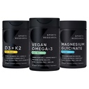 Sports Research® Vegan Supplements Pack - Vegan Omega-3 Fish Oil Alternative from Algae Oil + Vitamin D3 + K2 + Magnesium Glycinate