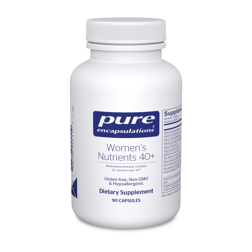 Pure Encapsulations Women's Nutrients 40+ - Multivitamin for Women Over 40 to Support Urinary Tract Health, Breast Cell Health & Eye Integrity* Vitamin C & E - Gluten-Free & Non-GMO - 90 Capsules