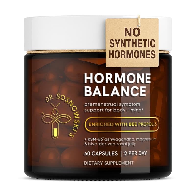 Dr Sosnowski's Hormone Balance | Multivitamin for Women to Support Hormonal Regulation, Energy, Mental Clarity & Skin | Bee Propolis, Ashwagandha, Dong Quai, Magnesium, B6 Vitamins | 60 Capsules