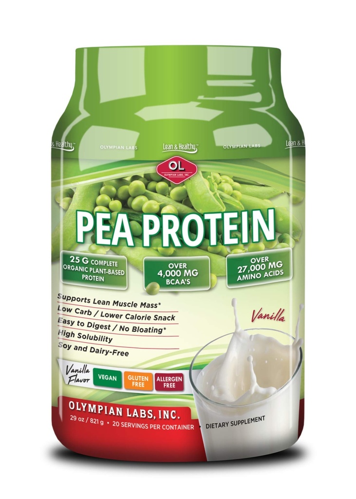 Olympian Labs Vanilla Pea Protein, 821 Grams, 20 servings