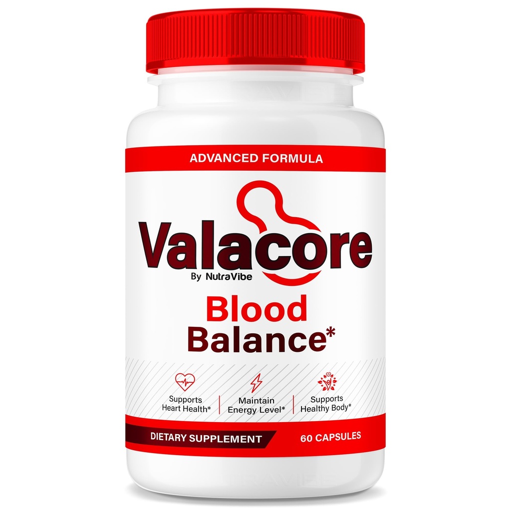 Valacore Blood Balance – Original Daily Formula with a Pure, Potent Blend to Support Balanced Levels, Stable Flow and Natural Circulation | Gentle, Easy-to-Swallow Pills (60 Capsules)