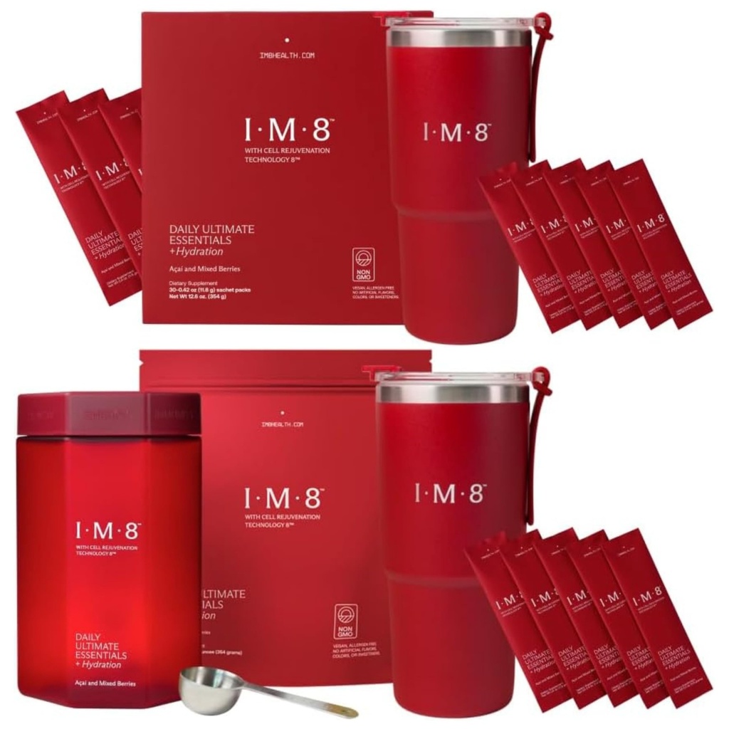 IM8 Daily Ultimate Essentials All-in-One Multivitamin Supplement (Standard Starter Kit + Travel Starter Kit)