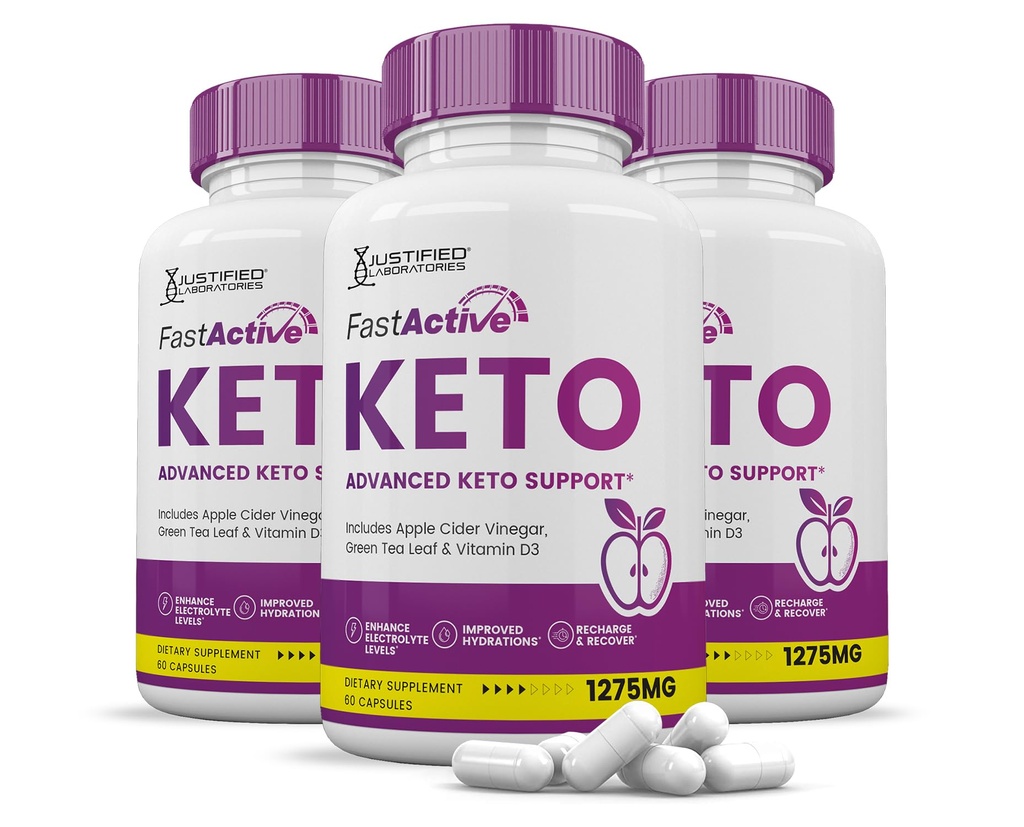 (3 Pack) Fast Active Keto ACV Pills 1275MG Keto Support Blend Alternative to Fastactive Keto ACV Gummies Formulated with Apple Cider Vinegar Extra Virgin Olive Oil Powder Green Tea Leaf 180 Capsules
