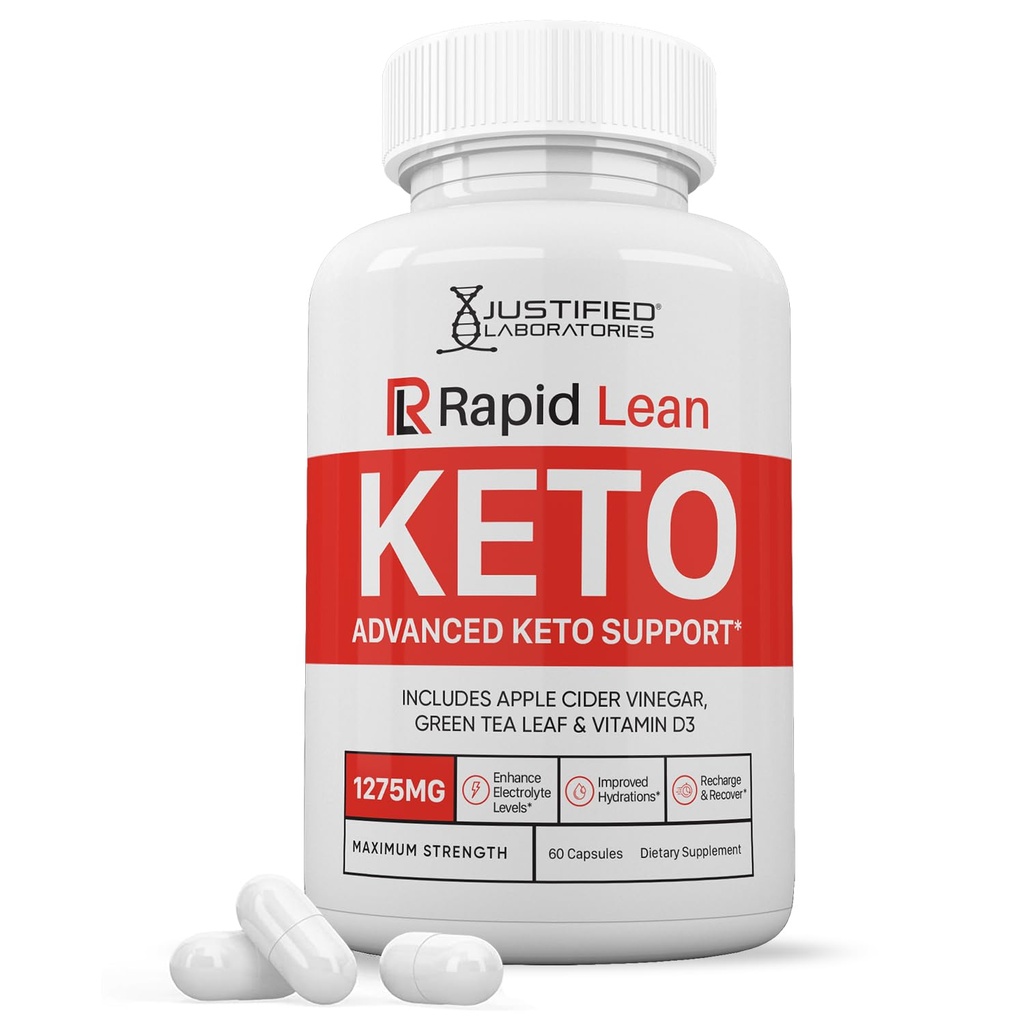 Rapid Lean Keto ACV Pills 1275MG Keto Support Blend Capsule Alternative to Keto ACV Gummies Formulated with Apple Cider Vinegar Extra Virgin Olive Oil Powder Green Tea Leaf 60 Capsules