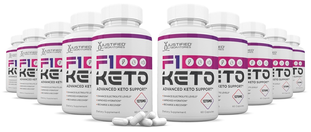 (10 Pack) F1 Keto Pills 1275MG New & Improved Formula Contains Apple Cider Vinegar Extra Virgin Olive Oil Powder Green Tea Leaf 600 Capsules