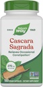 Manera de la naturaleza Cascara Sagrada Bark, Alivio del estreñimiento ocasional para adultos y niños mayores de 12 años, apoya la regularidad*, Proyecto no transgénico Verificado, 270 mg por ser, 180 cápsulas (paquete mayo Vary)