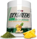 EHP Labs OxyGreens Super Greens Powder - Spirulina & Chlorella Superfood, Green Juice Powder & Greens Suplementos con Fibre Prebiótico, Antioxidantes & Immunity Support, 30 Serves (Pineapple)