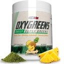 EHP Labs OxyGreens Super Greens Powder - Spirulina & Chlorella Superfood, Green Juice Powder & Greens Supplements with Prebiotic Fibre, Antioxidants & Immunity Support, 30 Serves (Pineapple)