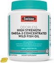 Swisse Wild Fish Oil Omega 3 Suplementos para Mujeres y Hombres TENIDO EPA DHA Fish Oil Suplementos TEN Odorless - Ayuda a apoyar Brain, Eye and Heart Health TEN High Strength 1500 mg TEN 400 Softgel Pills