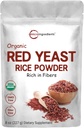 Micro Ingredientes Polvo de arroz ecológico de levadura roja, 8 onzas (1 año de suministro), No GMO, Amistad vegano