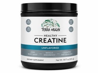 TERRA ORIGIN Creatine Monohydrate Powder | Micronized Creatine for Women & Men | Unflavored, 100 Servings | Creatine Monohydrate Supplement | Gluten Free, Sugar Free, Made in USA