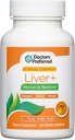 DOCTORS' PREFERRED Liver+ Revive & Restore 10-in-1 Fórmula con validación clínica 4'Liver y Milk Thistle ← 60 Capsules