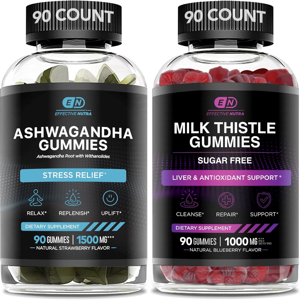 EFECTIVA NUTRA Ashwagandha Gummies " Milk Thistle Gummies