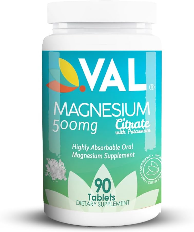 VAL Magnesium Citrate + B6 + Potassium, 90 Tablets