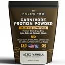 PaleoPro Carnivore Complete (Aztec Vanilla) Pastured & Cage-Free Protein, Grass-Fed Beef Tallow, Beef Organs | No Sugar, Soy, Grains or Net Carbs | Gluten Free. Paleo & Keto Macros (15 Servings)