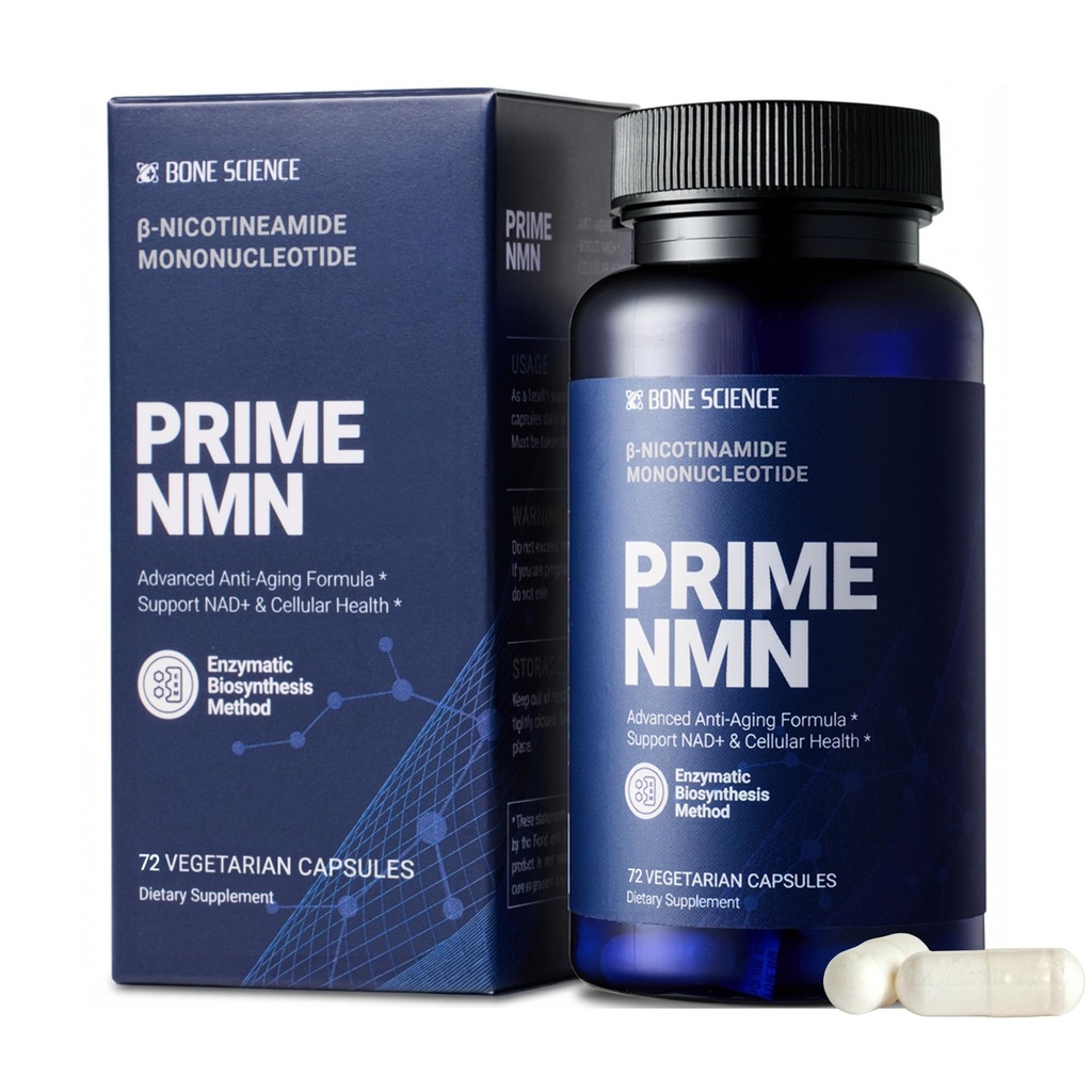 BONE SCIENCE Uthever NMN & Pterostilbene 6-in-1 Complex with Resveratrol, Glutathione & BioPerine - High Purity Stabilized NAD+ Precursor for Healthy Aging & Cellular Energy - 72 Vegetarian Capsules