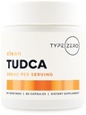 Type Zero Clean TUDCA Capsules 250mg - Pure Tauroursodeoxycholic Acid Supplement - Bile Salt Derivative - 60 Capsules, 60 Servings