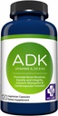 MD.LIFE ADK Suplemento de vitamina – Vitamina D3 K2 y Complejo – 120 cápsulas – Vitamina de alta potencia ADK para el soporte de salud ósea y cardíaca