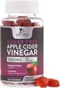 Manijas de vinagre de manzana para pérdida de peso 1000mg - Gummy de vinagre de manzana vegano para Detox &amp; Cleanse, píldoras de suplemento ACV, vitamina B12, azúcar libre de ACV Gummy, no GMO, nutrición de la naturaleza - 60 Gummies