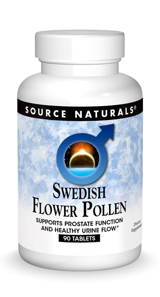 Source Naturals Swedish Flower Pollen Supports Prostate Function and Healthy Urine Flow* - 90 Tablets