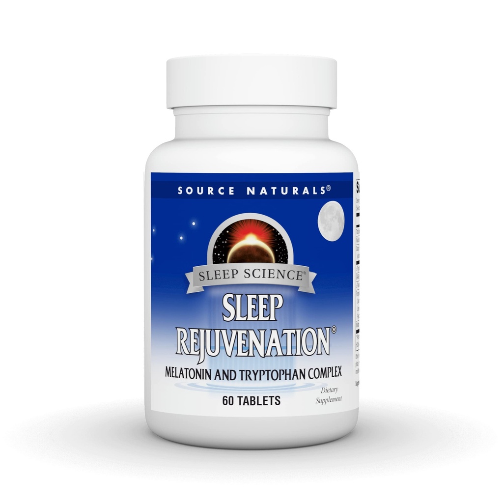 Source Naturals Sleep Science Sleep Rejuvenation, Melatonin and Tryptophan Complex for Restful Sleep Support* - 60 Tablets