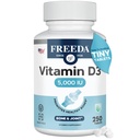 FREEDA Vitamin D3-5000 IU - Pure High Potency Kosher Supplement Tablets - Bone and Muscle Health, Calcium Absorption, Immune Support for Men and Women* - 250 Count