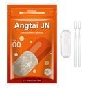 Angtai JN Gelatin Capsules Tamaño 00 Empty Pill Gel Caps Pure Bovine Clear (100 Conde) Gluten Free, Non-GMO, Halal Certified Filling Kit con 2 Spoons for DIY Your Own Supplements