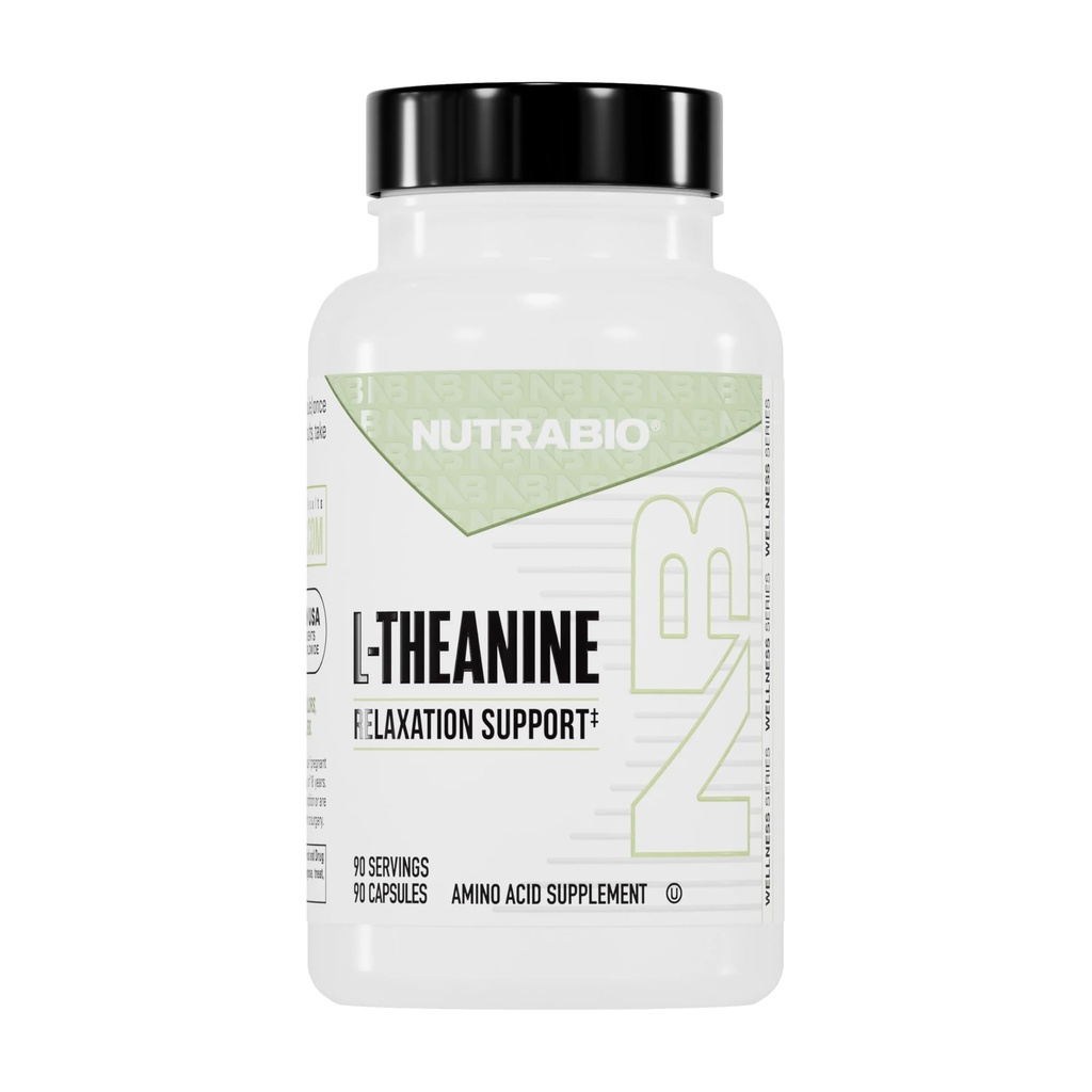 NutraBio L-Theanine Supplement, 200mg - May Help Promote and Support Relaxation, 90 Capsules