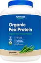 Nutricost Organic Pea Protein Isolate Powder (5LBS) - Unflavored, Certified USDA Organic, Protein from Plants, Vegetarian Friendly, Gluten Free, Non-GMO