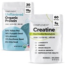 Complement Unflavored Protein & Creatine Bundle – Plant-Based Protein Powder and Creatine Monohydrate for Enhanced Muscle Performance