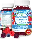 Lunakai USA hizo magnesio Glycinate Gummies 426mg con L-Theanine – Calm, Sleep, Stress Relief for Adults &amp; Kids, Non-GMO, Vegan, 60ct