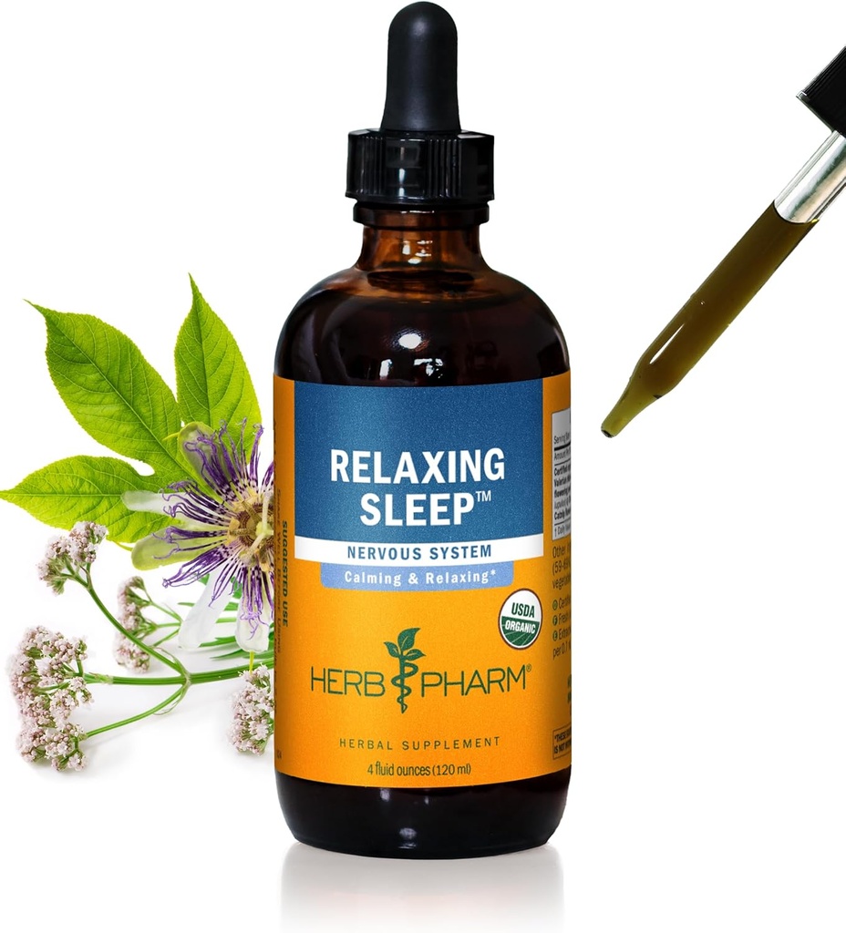 Herb Pharm Relajando la Fórmula Herbal Durmiente con extracto líquido de Valerian - 4 onzas (Pack of 1)