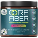 Prebiotic Fiber Supplement for Women & Men – 6g Prebiotic Fiber Powder – Daily Blend for Gut Health, Bloating, Regular Digestion & Energy – Soluble & Insoluble, Sugar Free, Strawberry Kiwi, 30 Serving